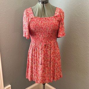 Smocked flutter dress